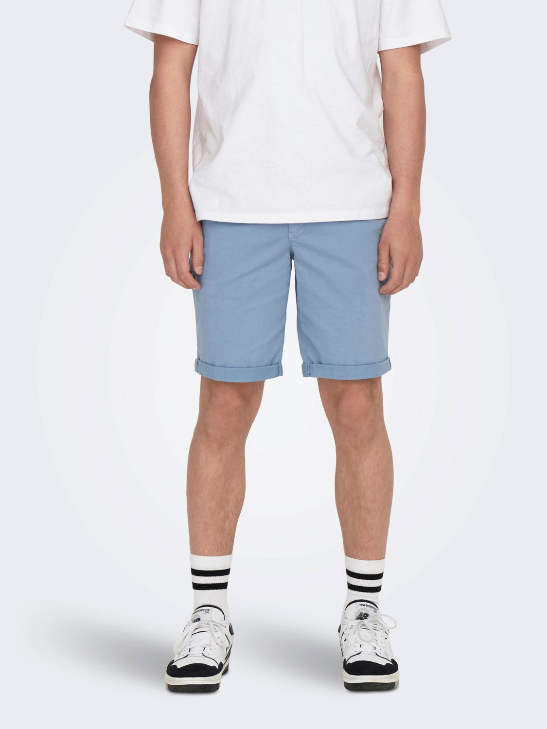 ONLY & SONS PANTALONCINI CHINO - Azzurro
