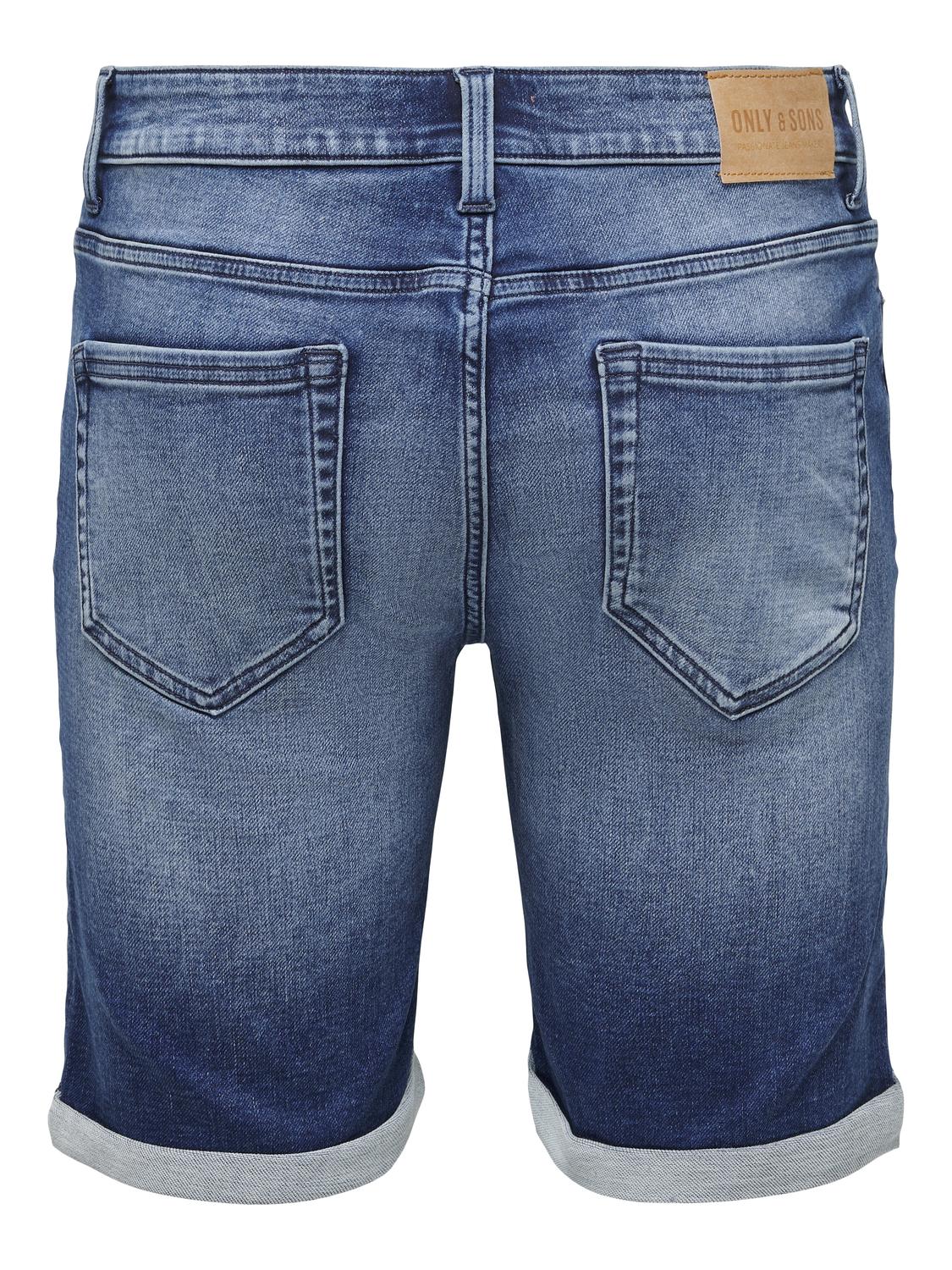 ONLY & SONS BERMUDA IN JEANS - BLUE DENIM