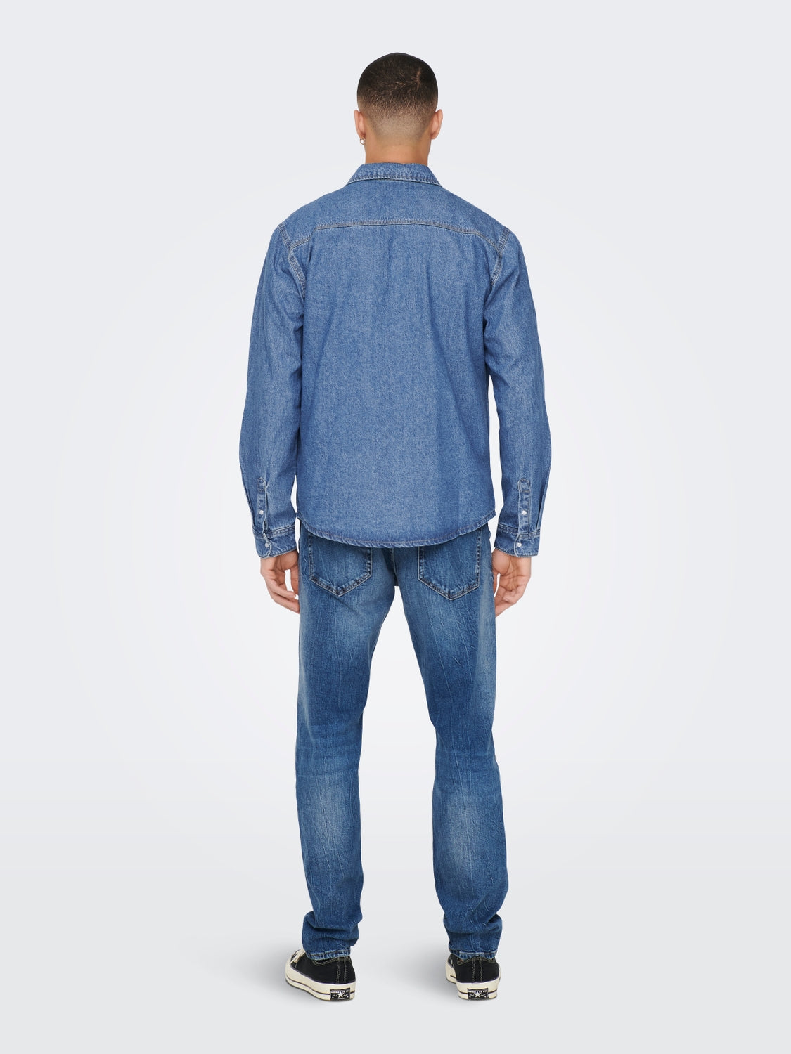 ONLY & SONS CAMICIA DENIM IN JEANS - Col. Blue Denim