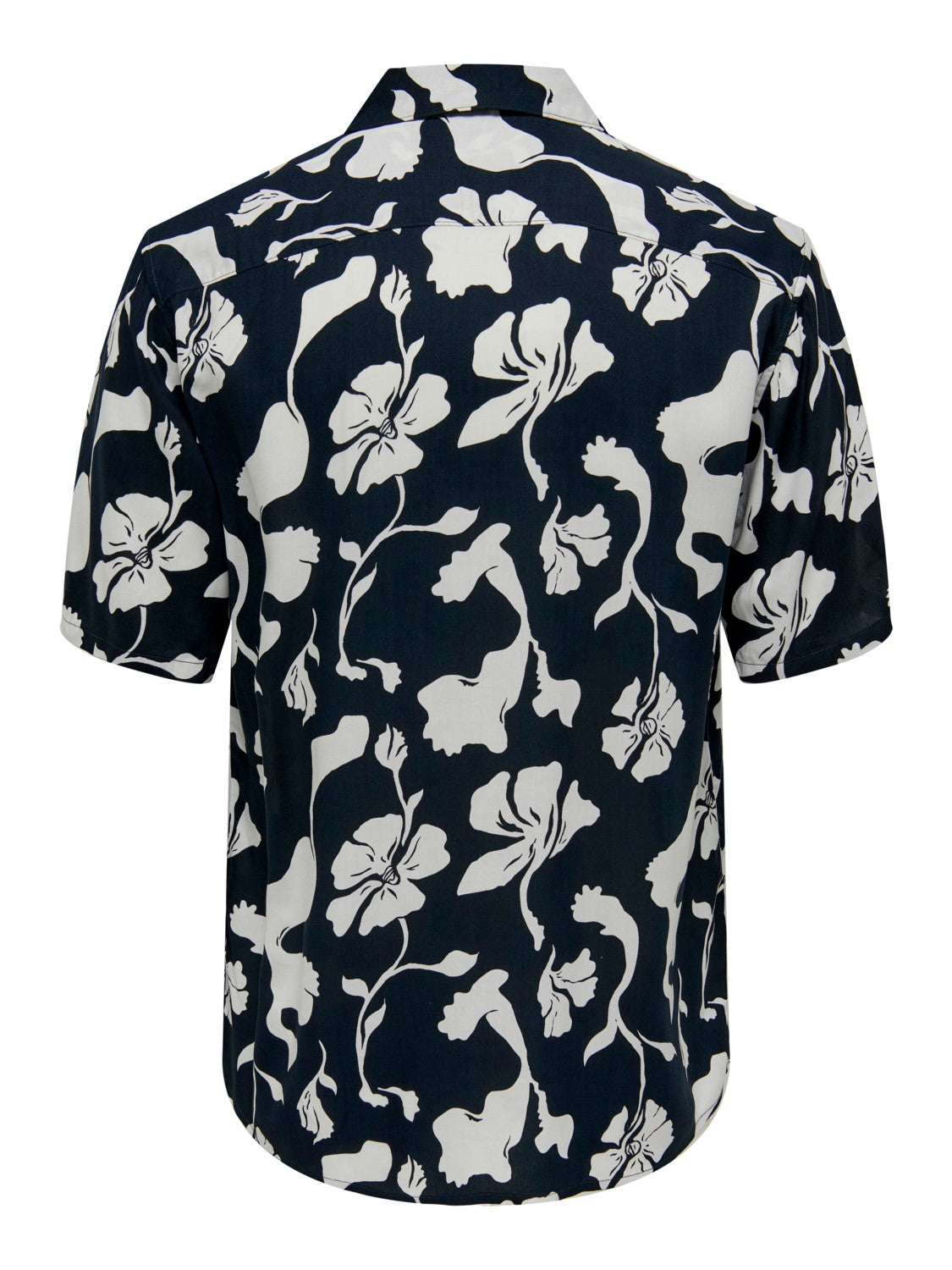 CAMICIA FLOREALE MANICHE CORTE - Dark Navy