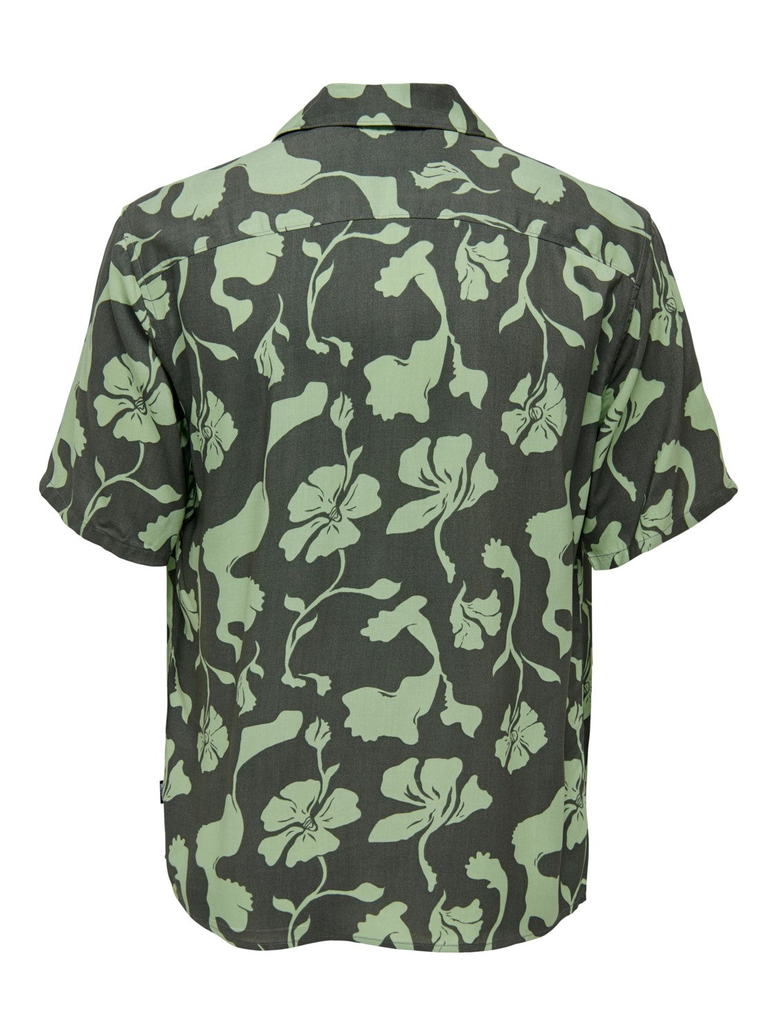 CAMICIA FLOREALE MANICHE CORTE - Castor Gray