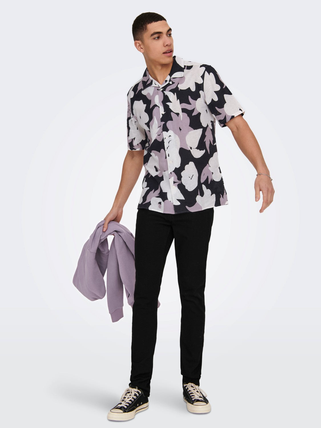 CAMICIA FLOREALE MISTO LINO - Nirvana