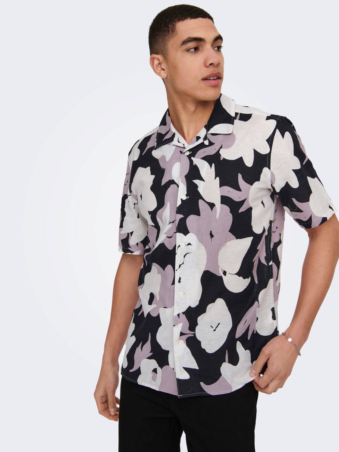 CAMICIA FLOREALE MISTO LINO - Nirvana