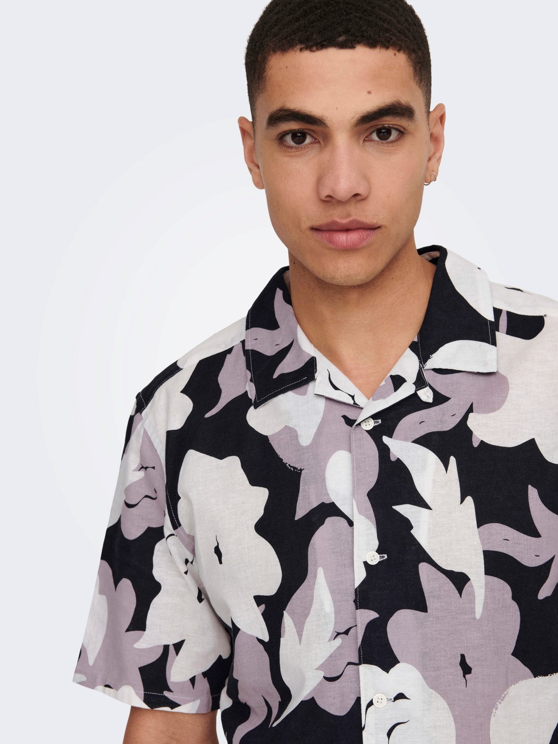 CAMICIA FLOREALE MISTO LINO - Nirvana