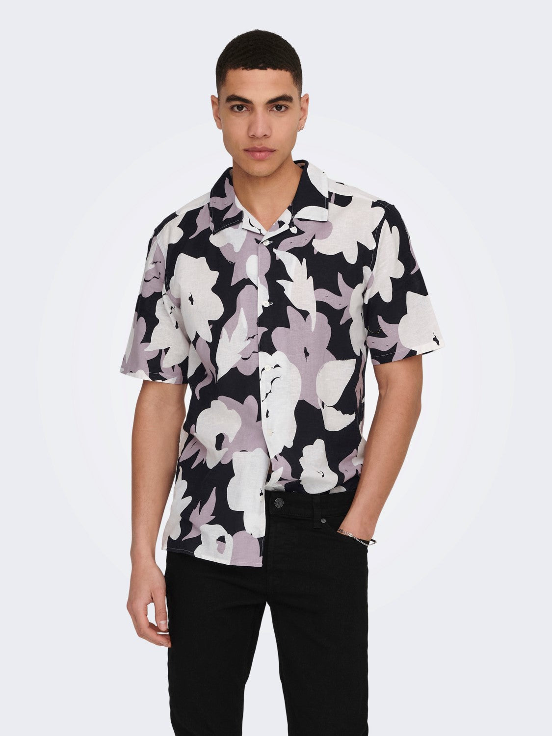 CAMICIA FLOREALE MISTO LINO - Nirvana