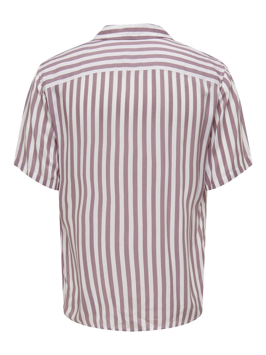 CAMICIA A RIGHE IN VISCOSA A MANICHE CORTE - Burlwood
