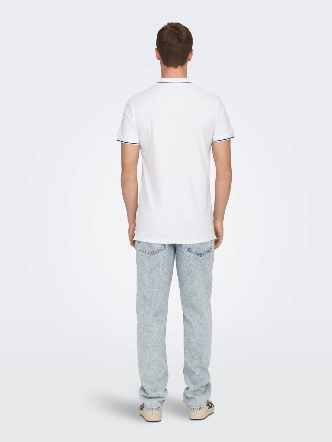 POLO SLIM "ONLY & SONS" IN COTONE - Bianco