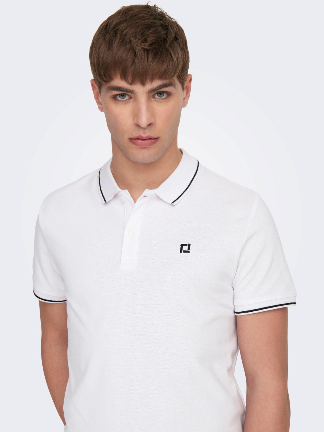 POLO SLIM "ONLY & SONS" IN COTONE - Bianco