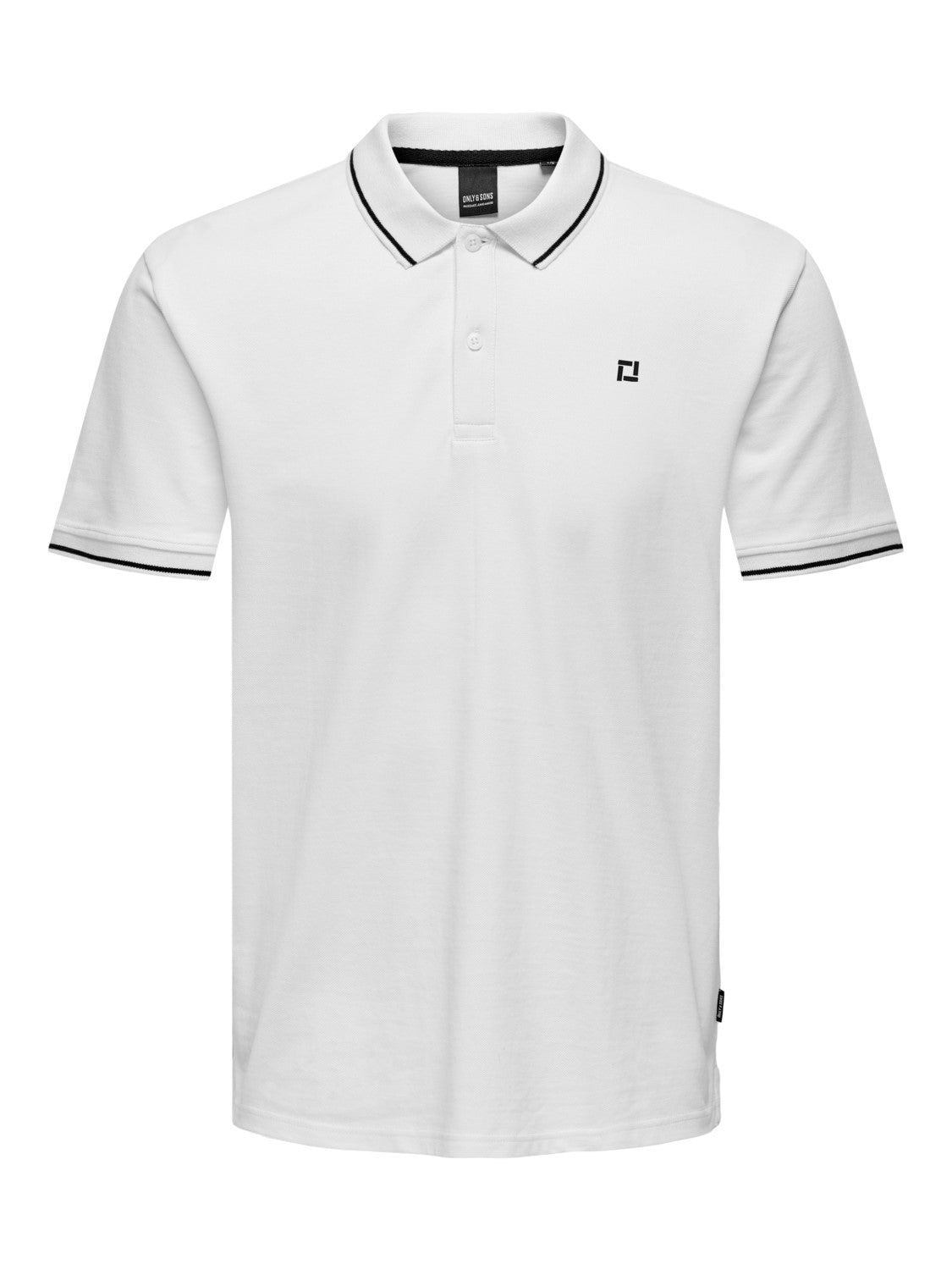 POLO SLIM "ONLY & SONS" IN COTONE - Bianco