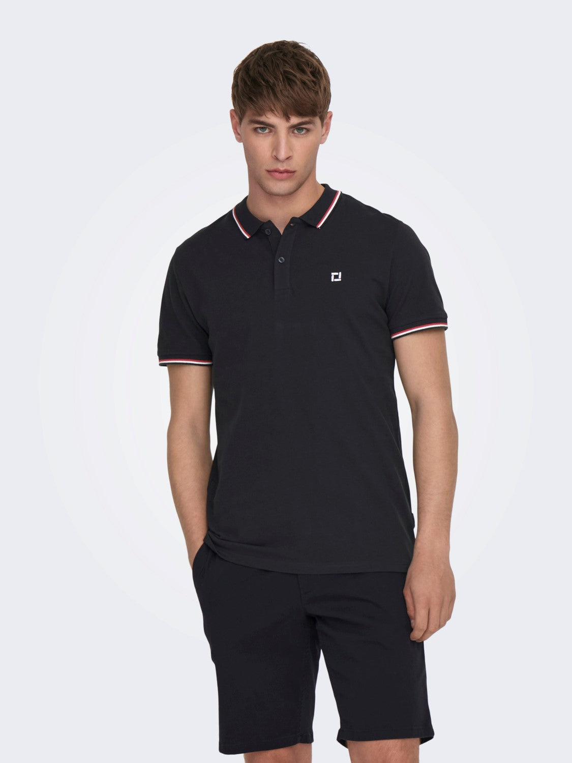 POLO SLIM "ONLY & SONS" IN COTONE - Dark Navy
