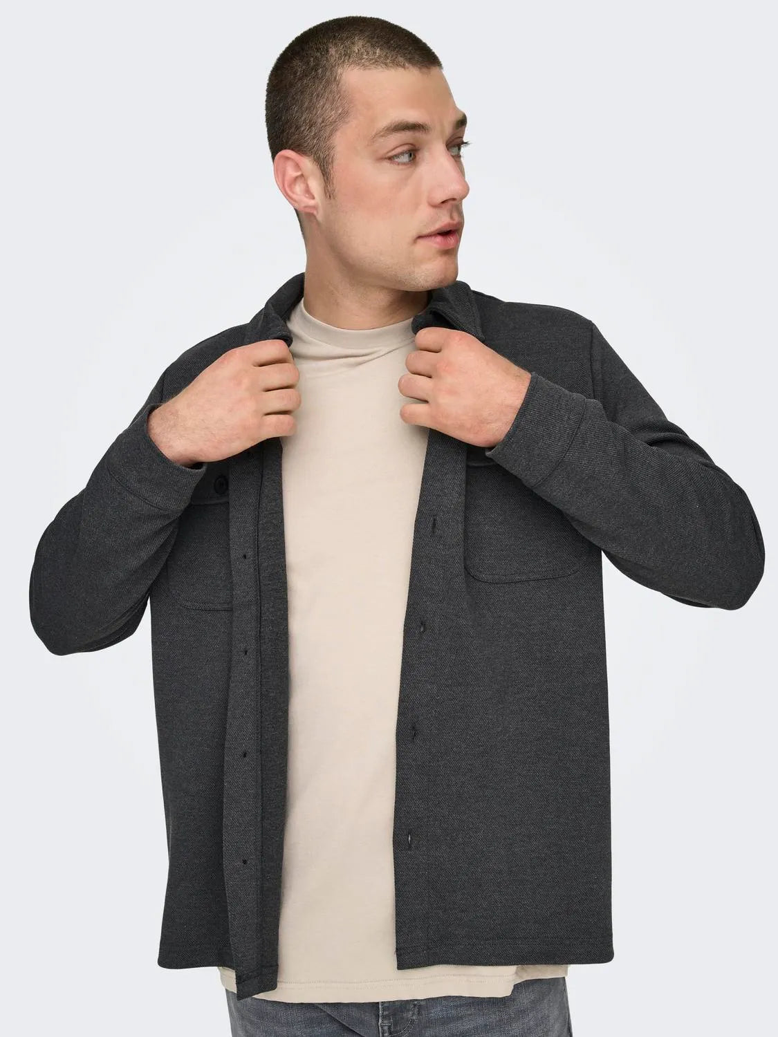 ONLY & SONS GIACCA LEGGERA - Col. grigio scuro