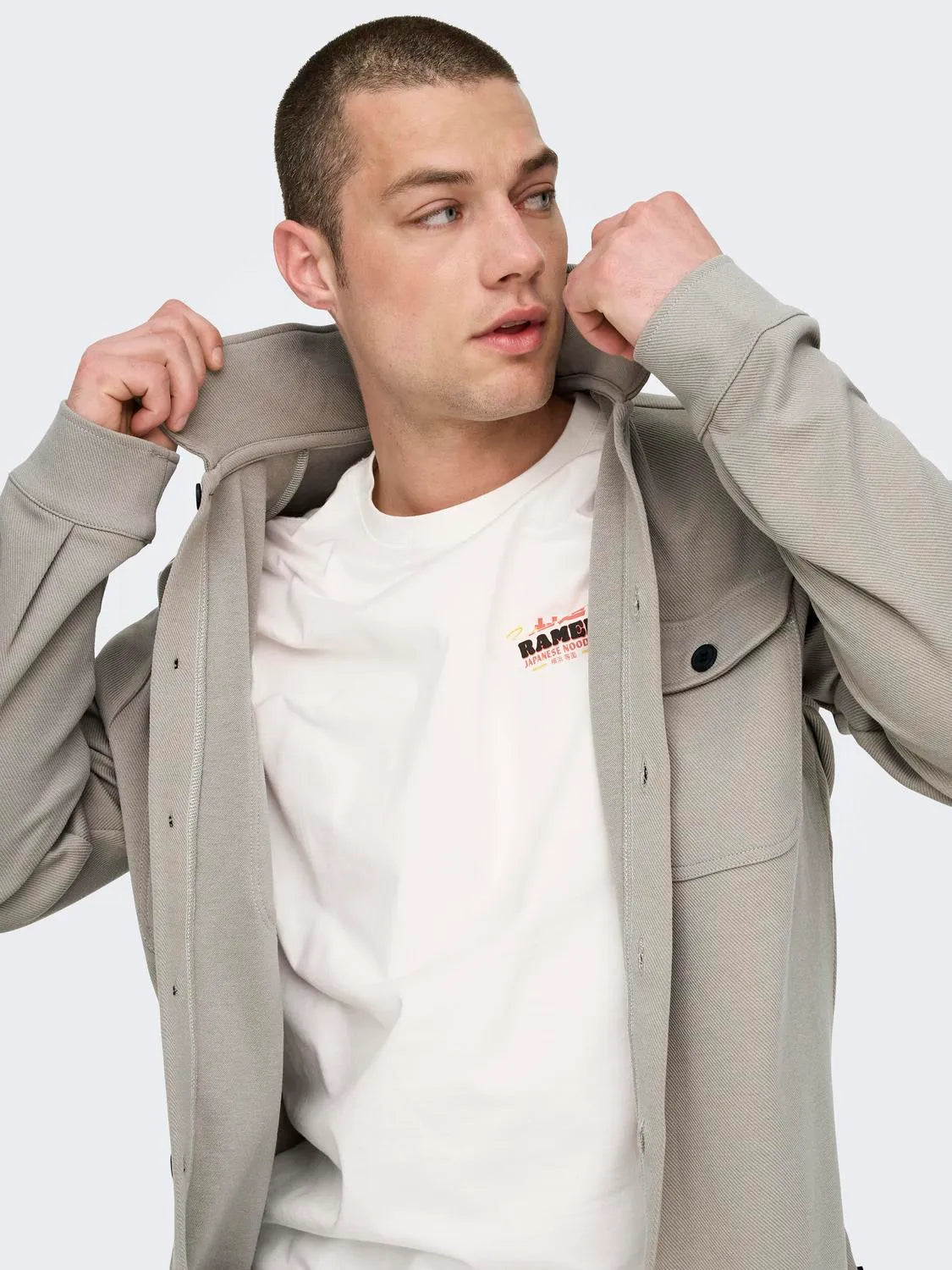 ONLY & SONS GIACCA LEGGERA - Col. grigio chiaro