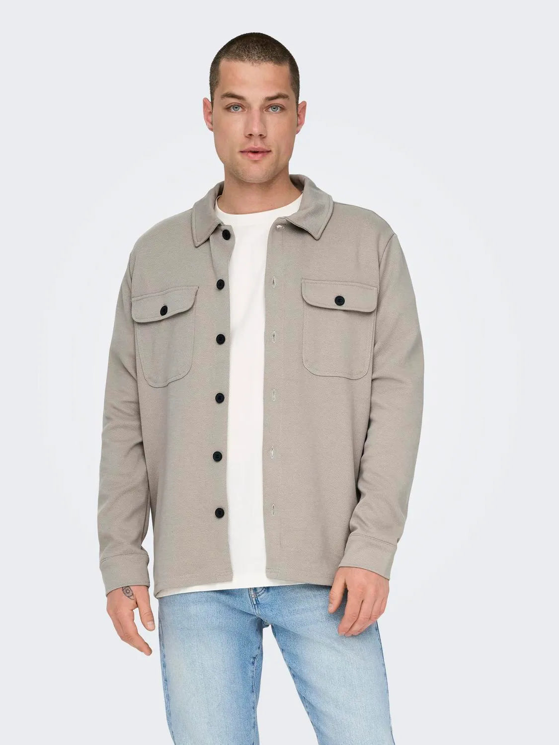 ONLY & SONS GIACCA LEGGERA - Col. grigio chiaro
