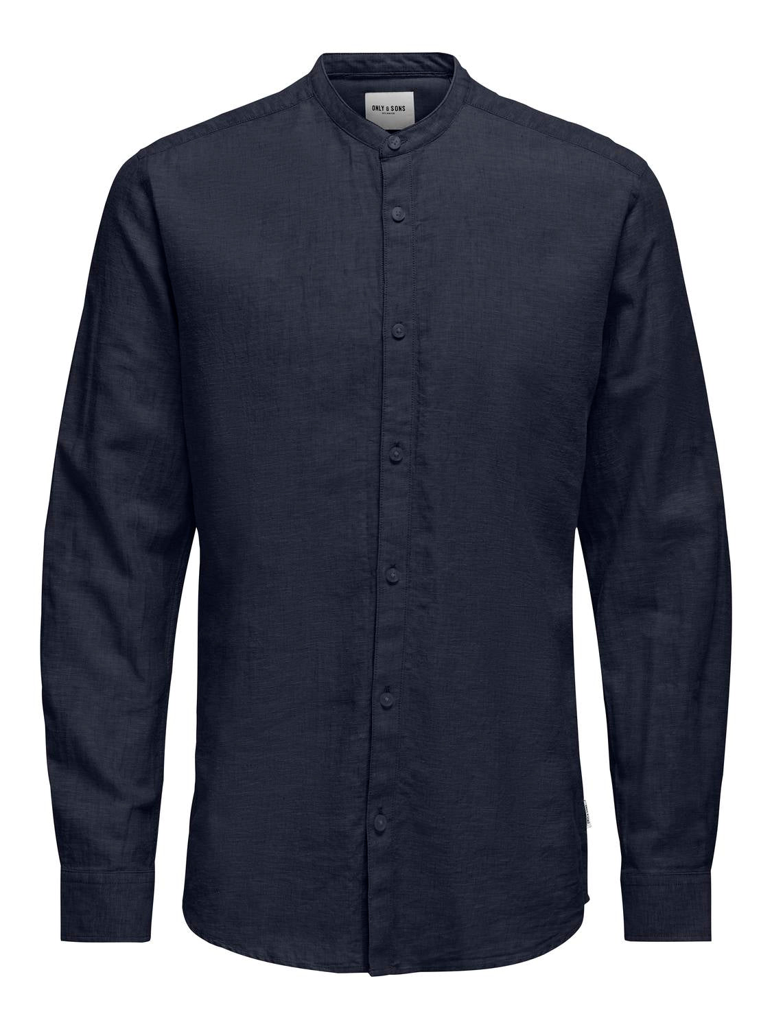 CAMICIA MISTO LINO SLIM FIT - Col. Blu