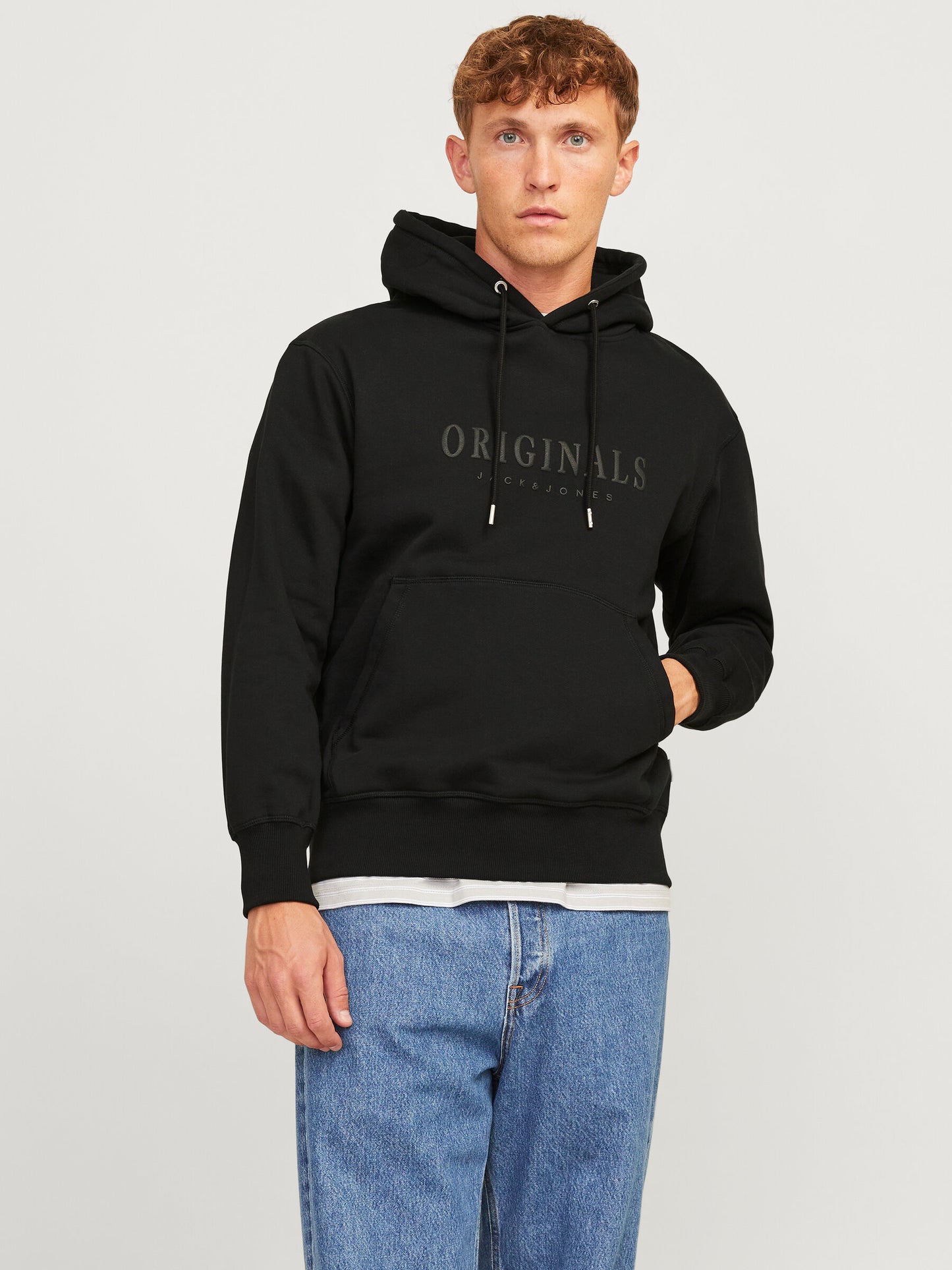 JACK & JONES FELPA CON CAPPUCCIO "ORIGINALS" - Col. nero