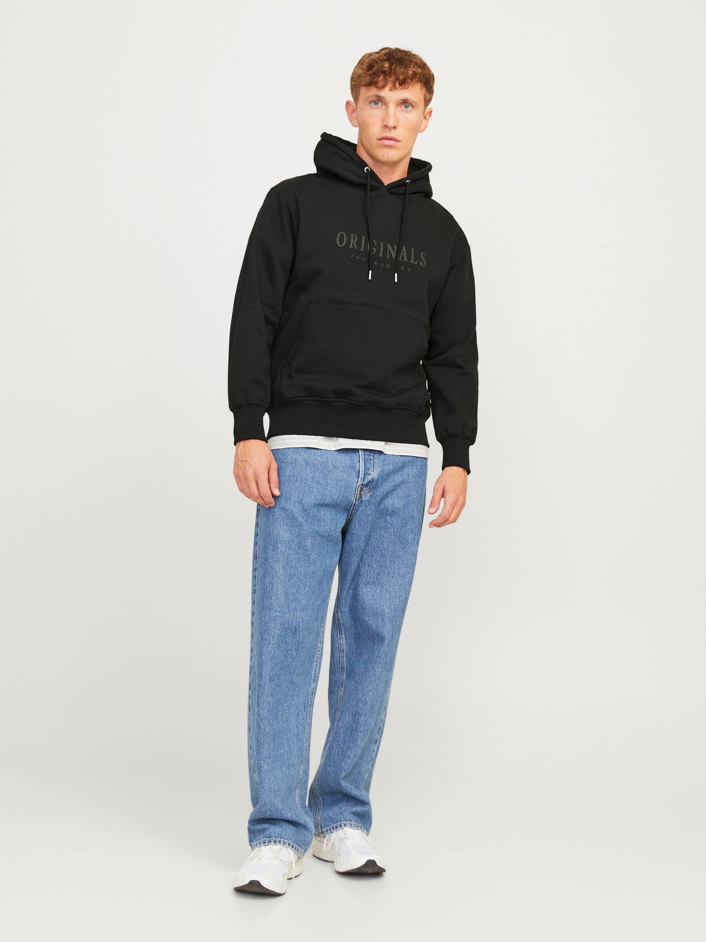 JACK & JONES FELPA CON CAPPUCCIO "ORIGINALS" - Col. nero