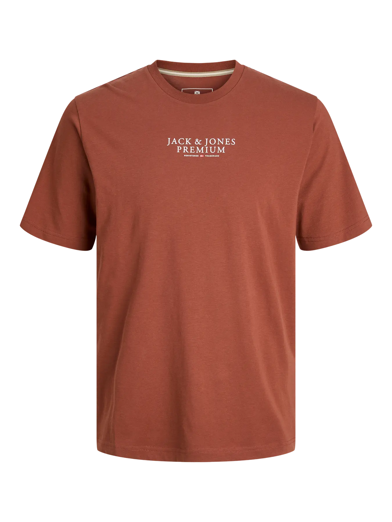 JACK & JONES T-SHIRT ORIGINALS PREMIUM - Henna