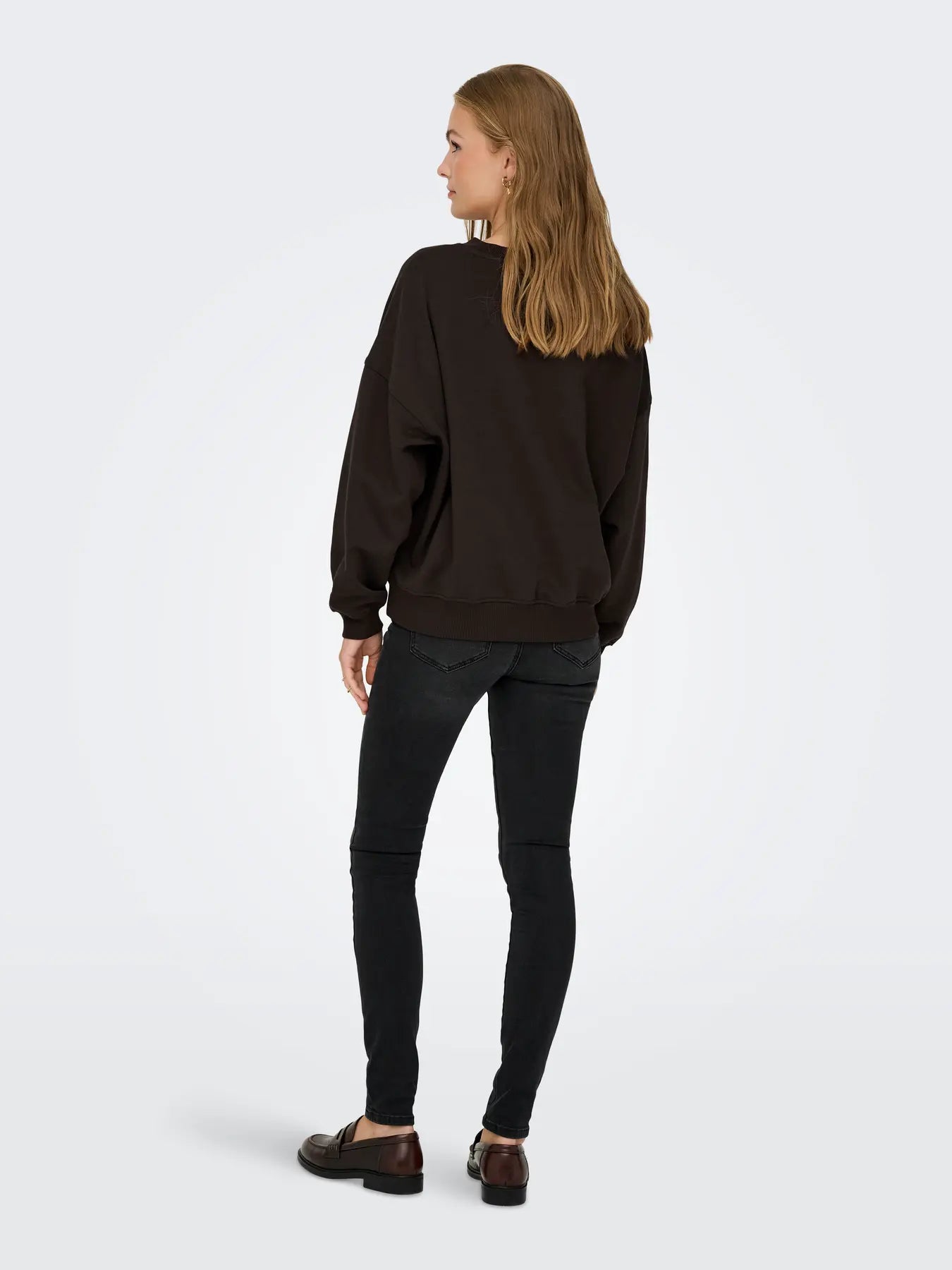 JDY Felpa 'JDYMESA' in Marrone Scuro