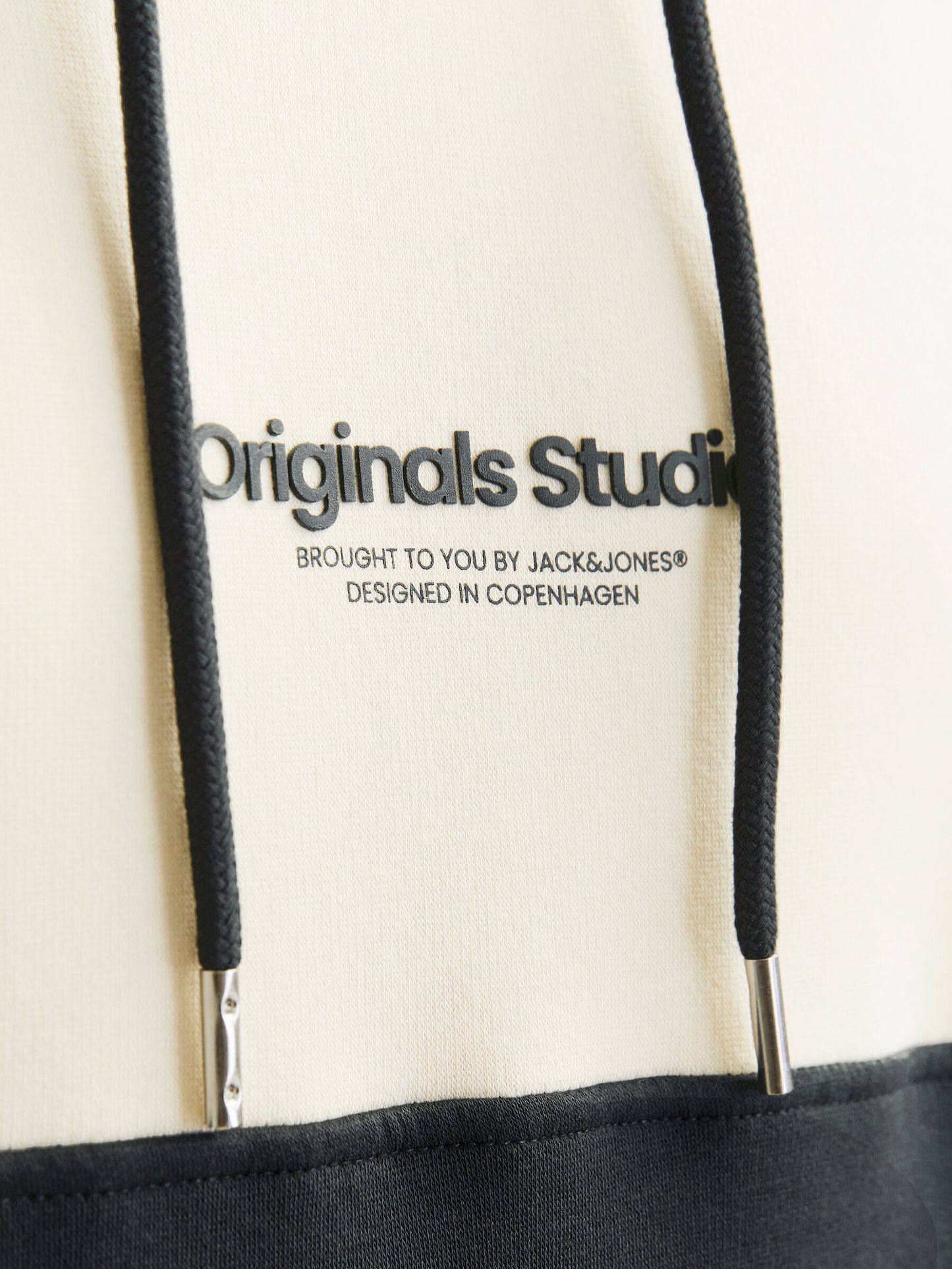 JACK & JONES FELPA CON CAPPUCCIO "ORIGINALS STUDIO" - Col. verde/beige
