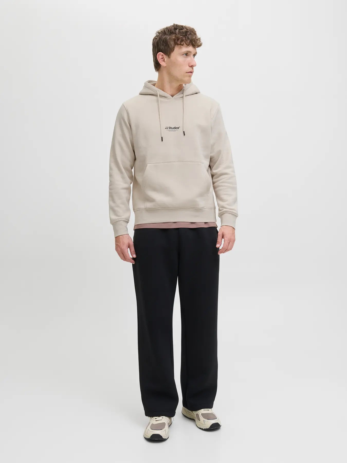 JACK & JONES FELPA CON CAPPUCCIO "JJESOHO" - Beige