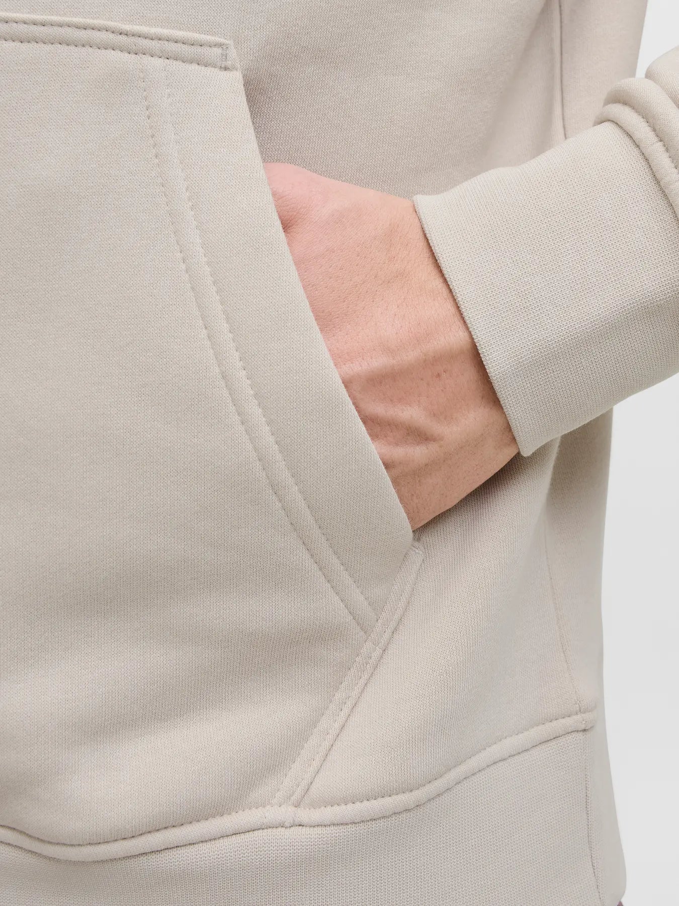JACK & JONES FELPA CON CAPPUCCIO "JJESOHO" - Beige