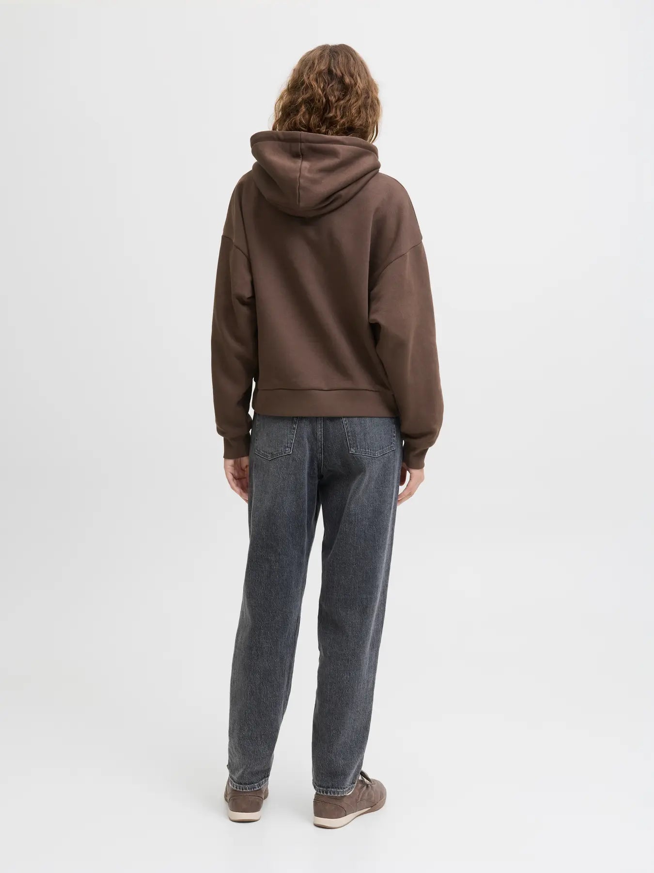 JJXX Felpa con cappuccio 'JXSTUDIO' in col. marrone