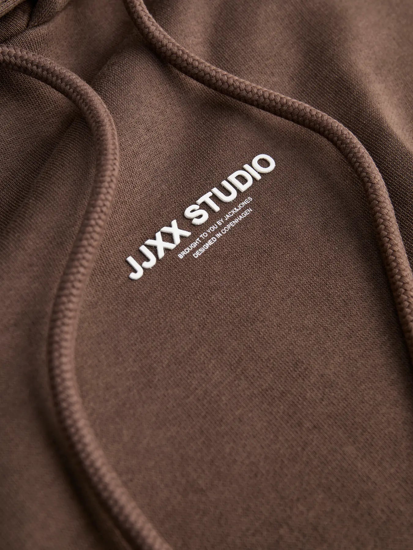 JJXX Felpa con cappuccio 'JXSTUDIO' in col. marrone