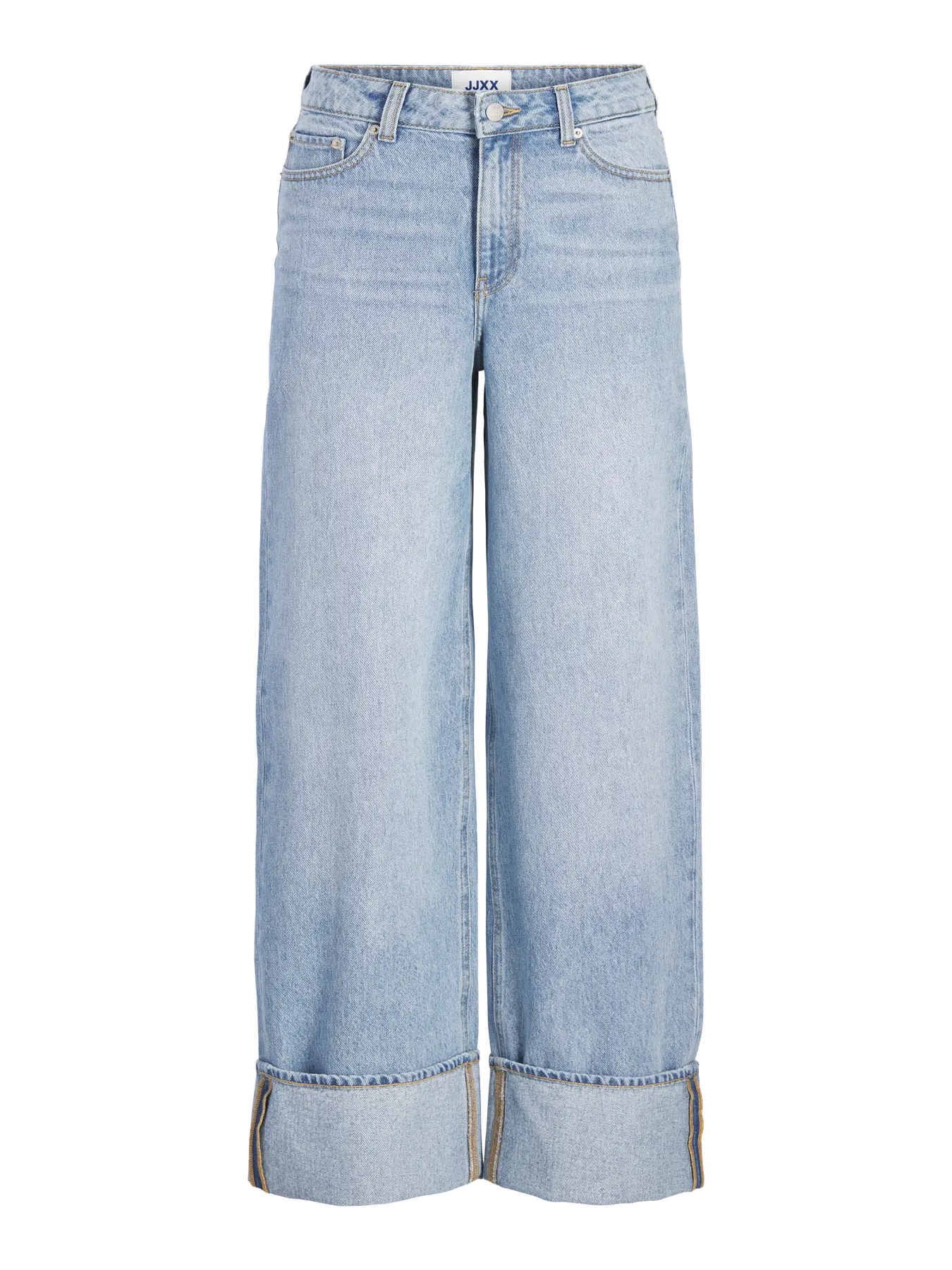 JJXX JXTOKYO con risvolto - Wide Leg - light blue denim