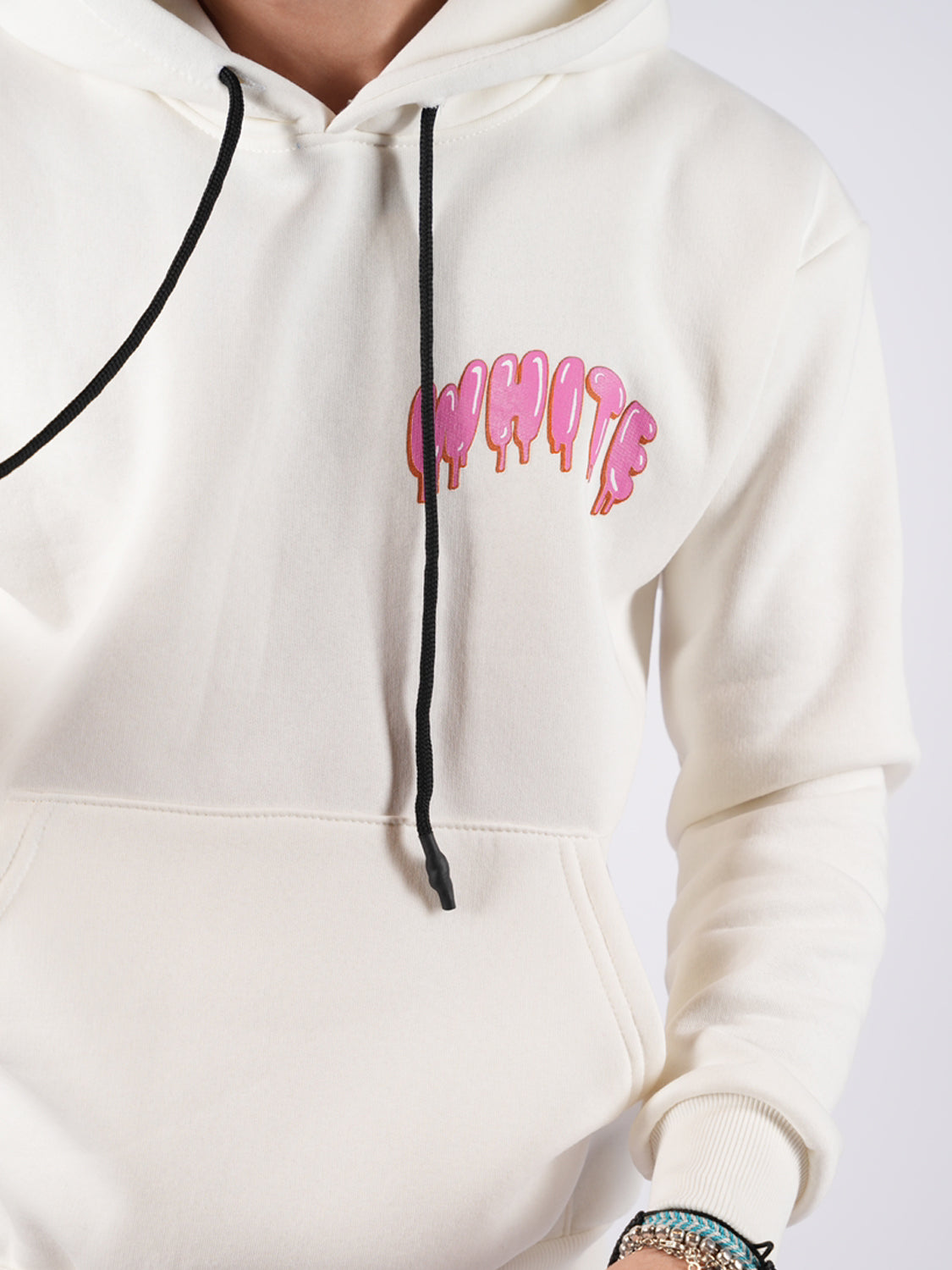 FELPA CON CAPPUCCIO "WHITE" - Col. Bianco