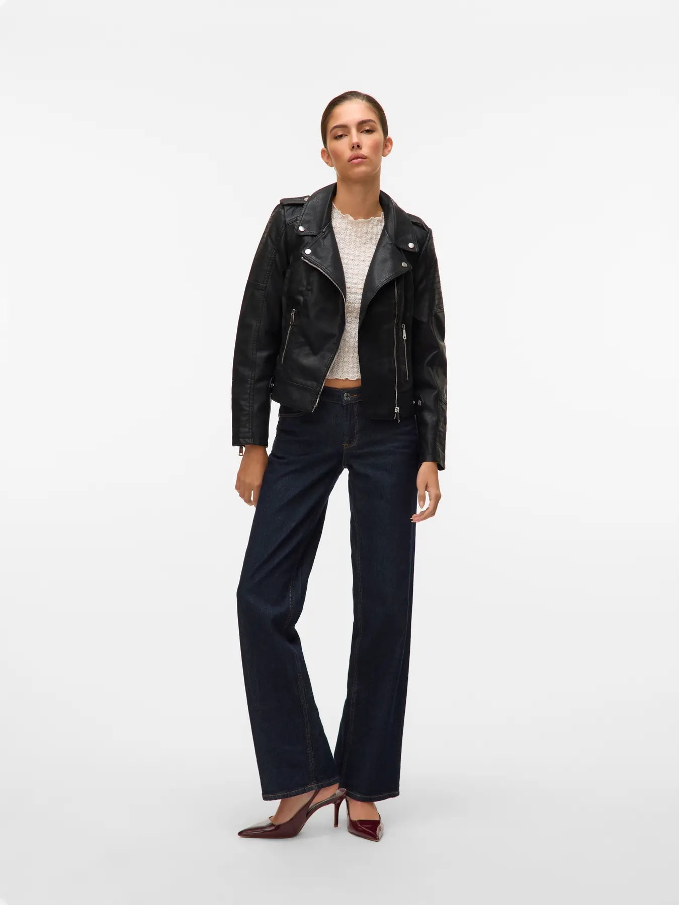 Vero Moda - Giacca biker in pelle sintetica