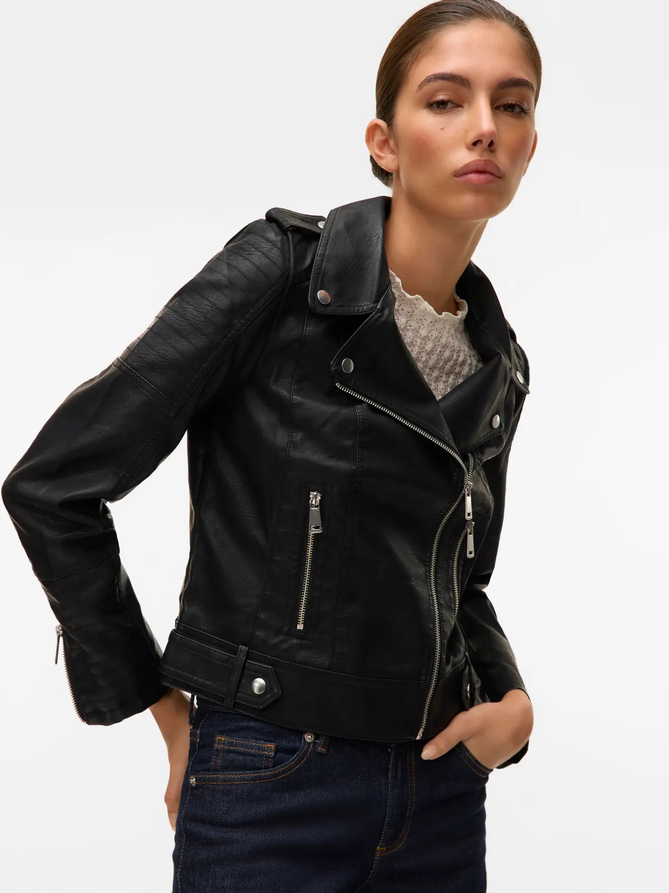 Vero Moda - Giacca biker in pelle sintetica