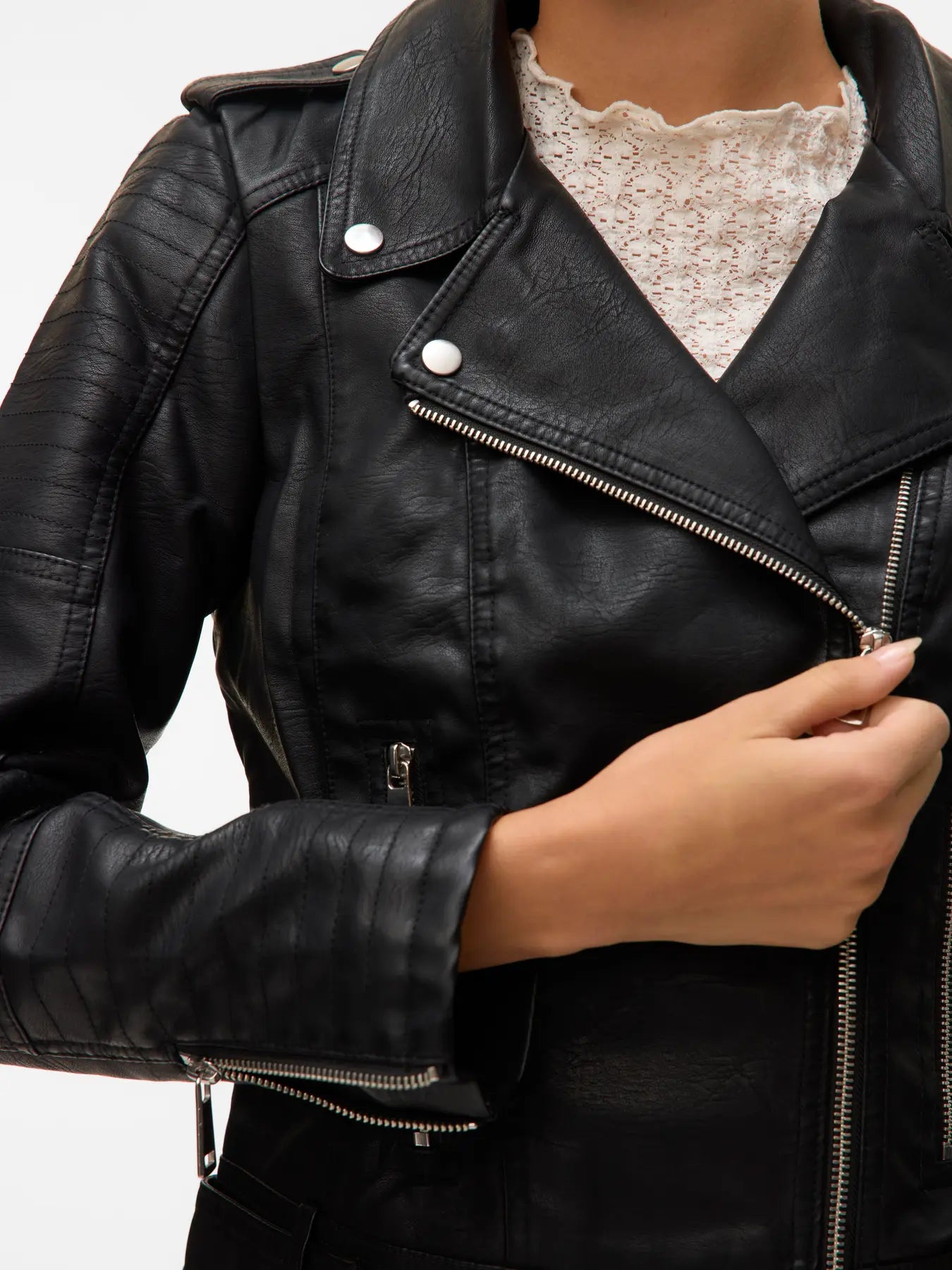 Vero Moda - Giacca biker in pelle sintetica