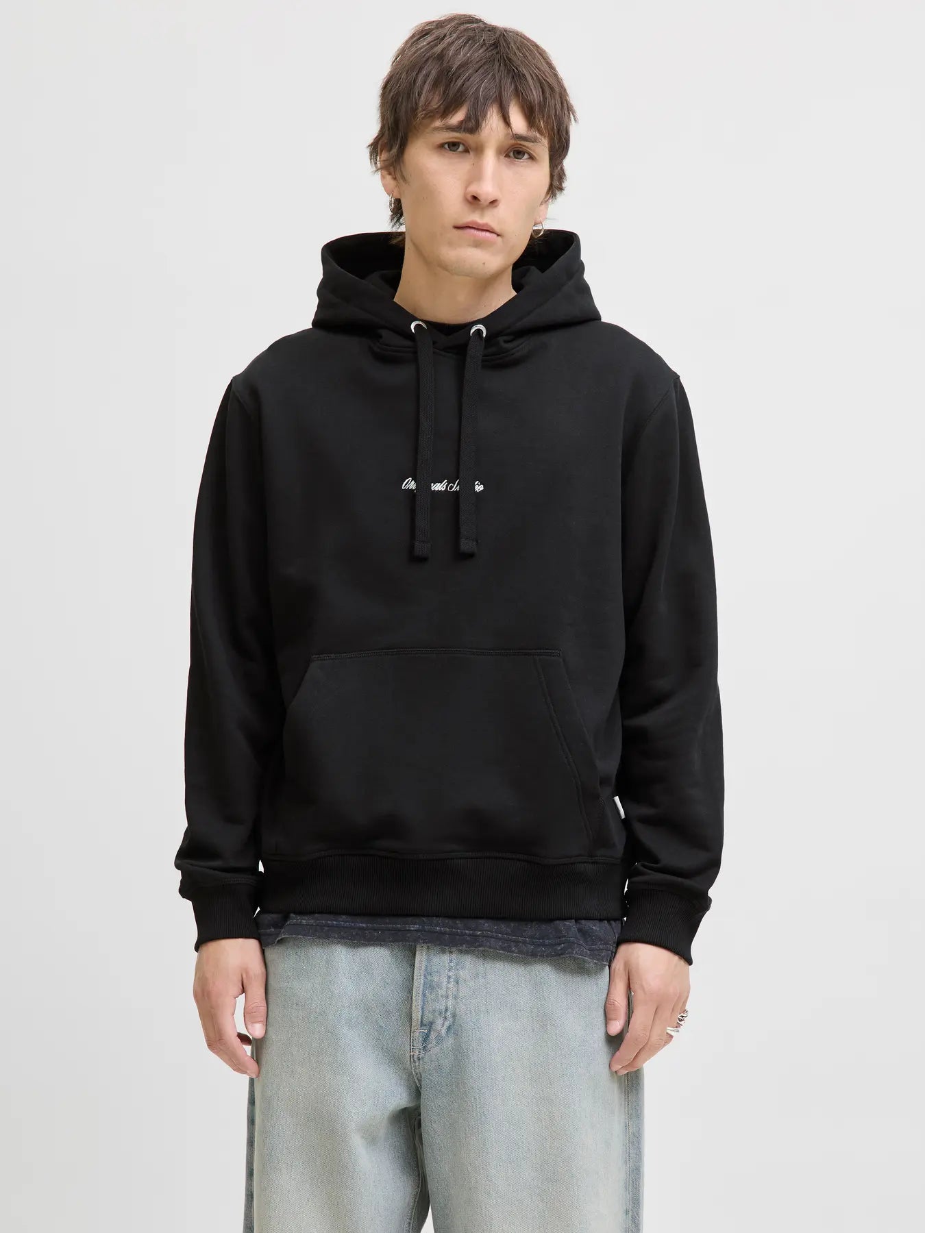 JACK & JONES FELPA CON CAPPUCCIO "JORNORREBRO" - Nero