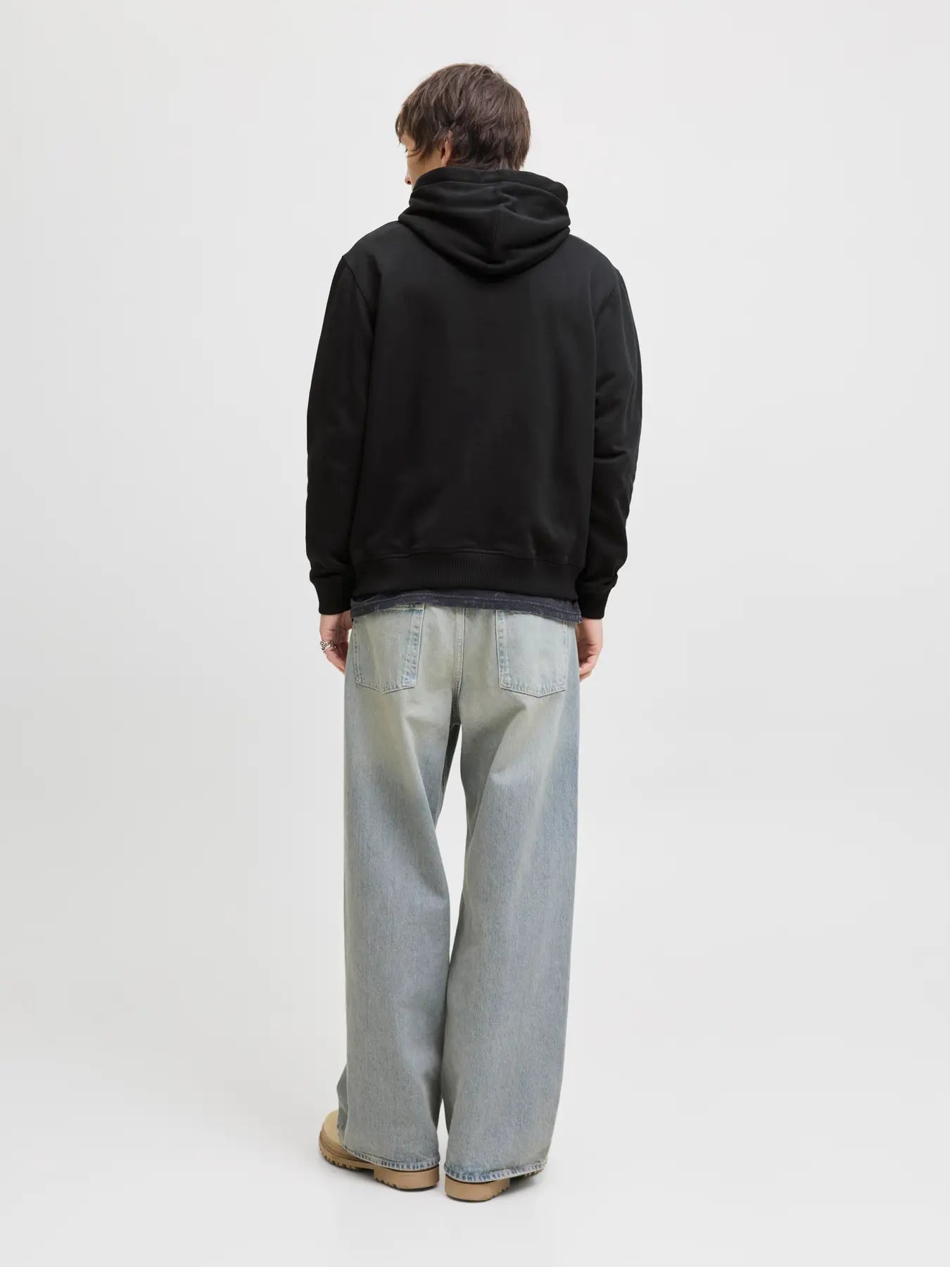JACK & JONES FELPA CON CAPPUCCIO "JORNORREBRO" - Nero