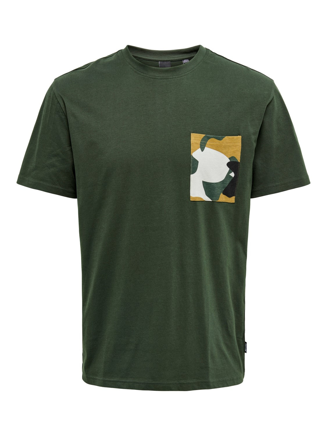 T-SHIRT CON TASCHINO CAMOUFLAGE - Col. verde