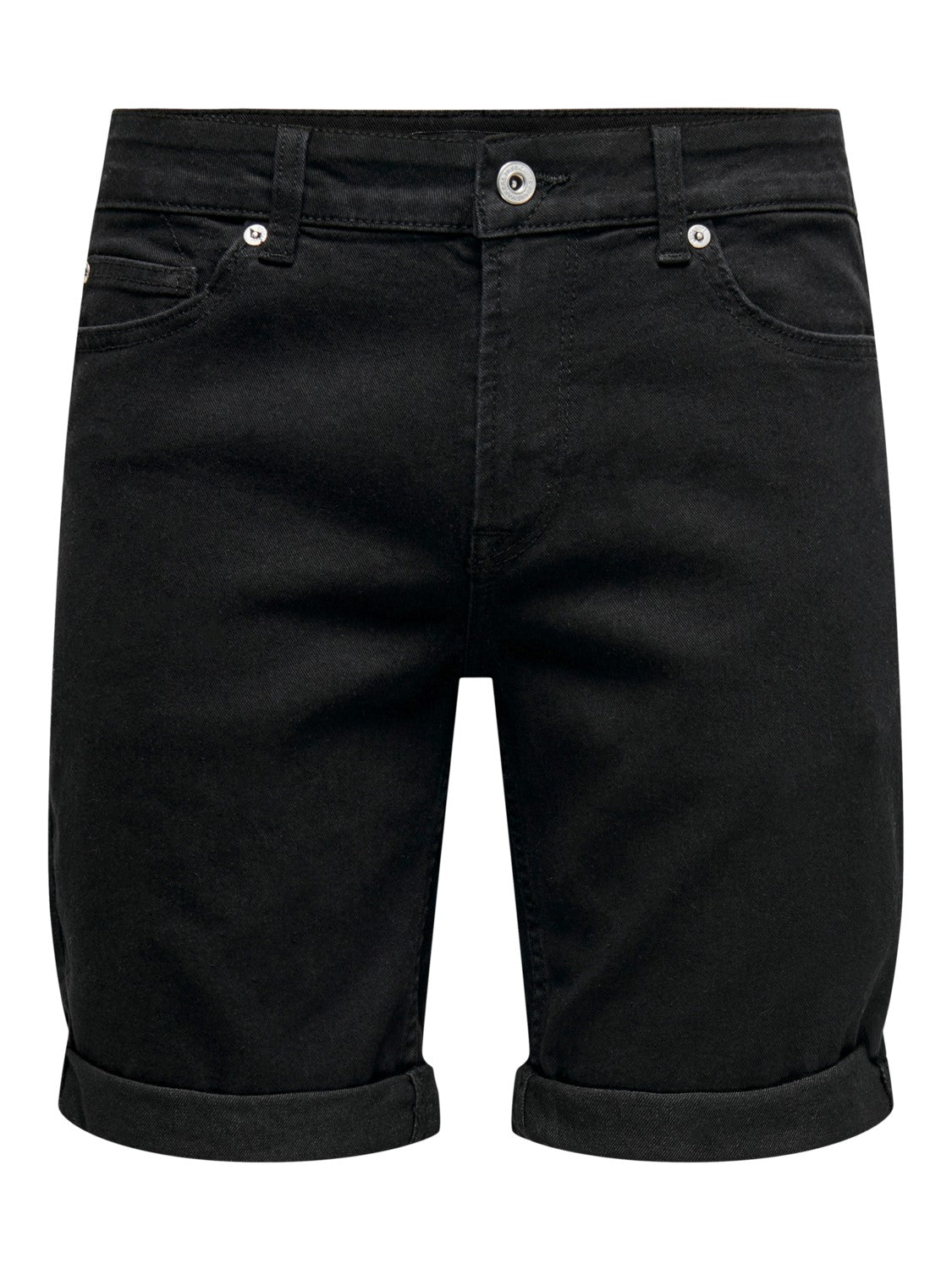 BERMUDA IN JEANS BASIC - BLACK DENIM