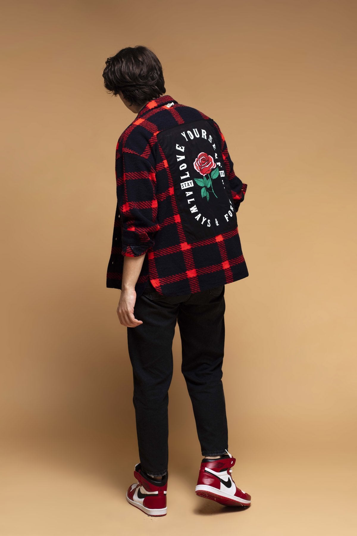 CAMICIA A QUADRI ROSSO E BLU SCURO