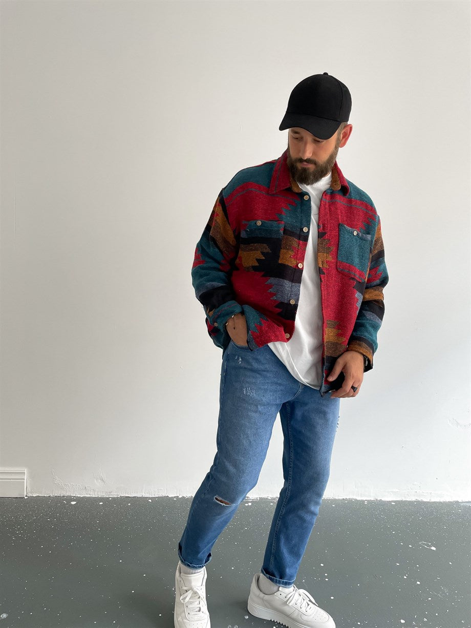 CAMICIA OVERSIZE ETNICO