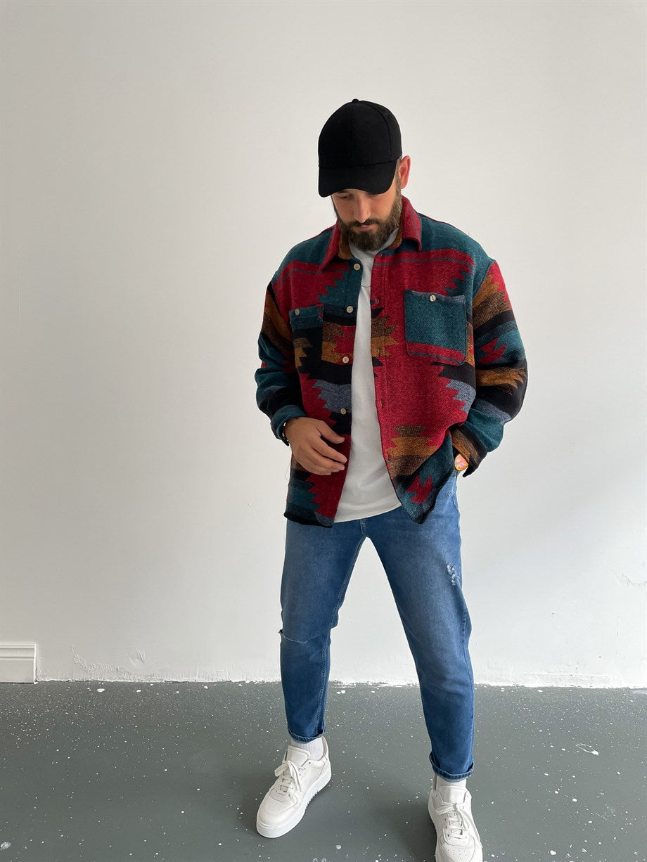 CAMICIA OVERSIZE ETNICO