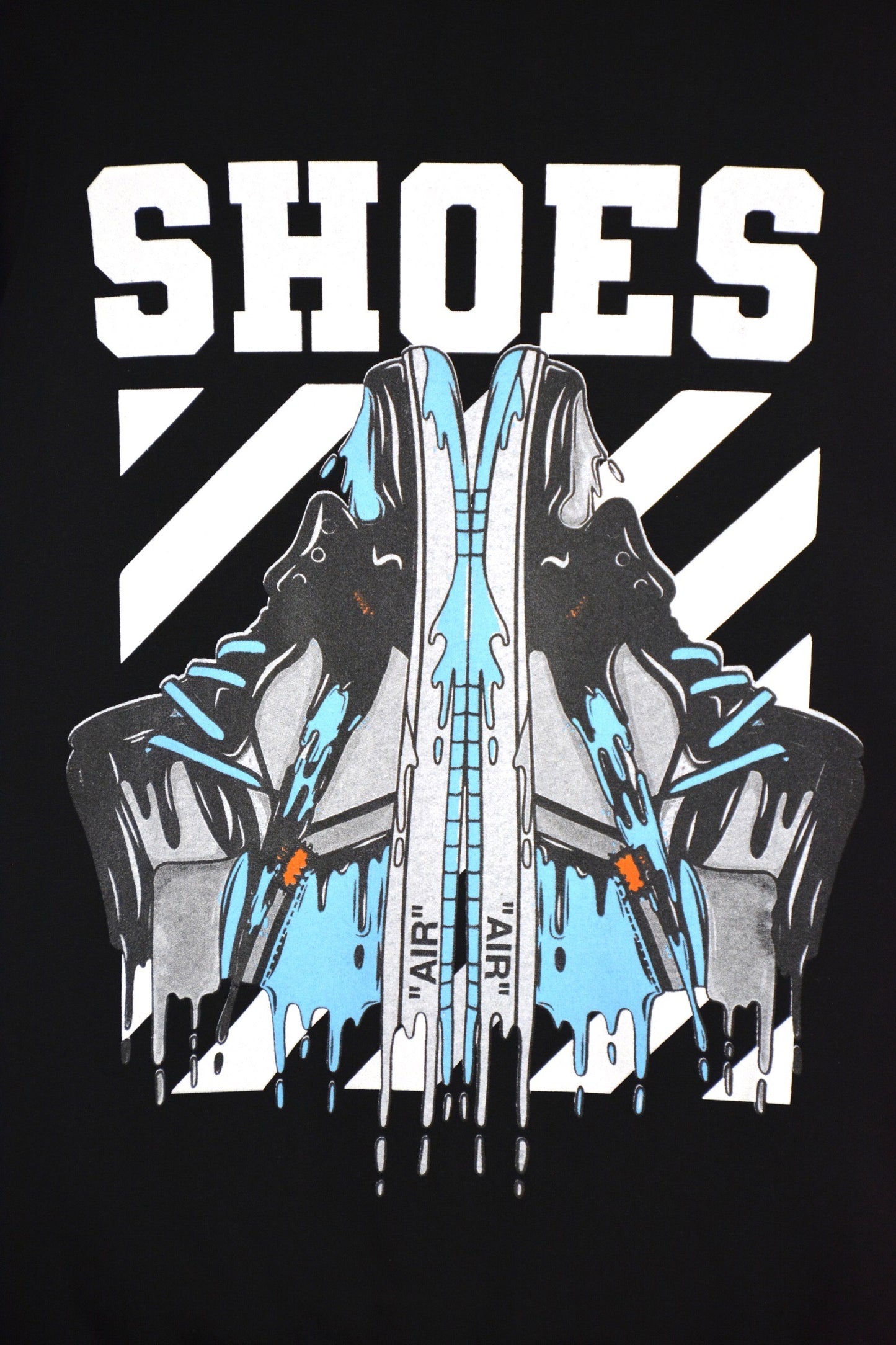 FELPA CON CAPPUCCIO "AIR SHOES " - Col. Nero