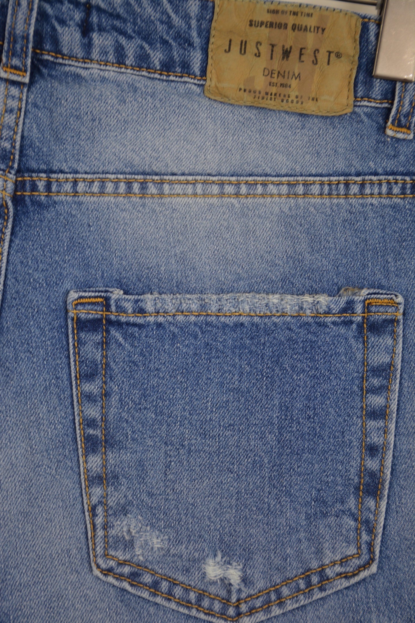 BLU DENIM JEANS CON STRAPPI