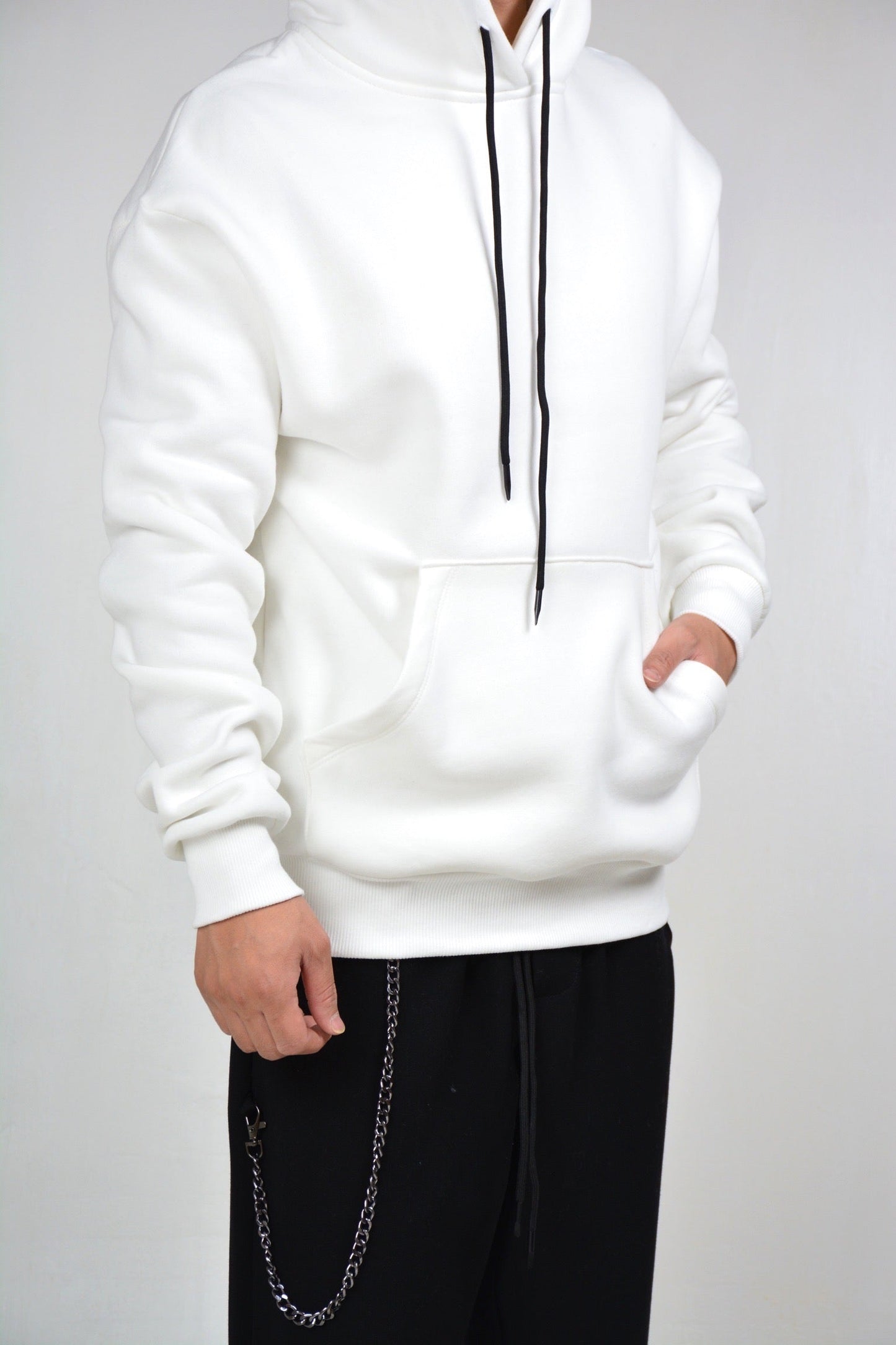 FELPA CON CAPPUCCIO "OFF AIR" - WHITE