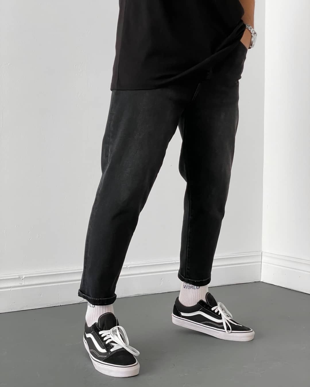 RELAXED JEANS DA UOMO COLORE NERO