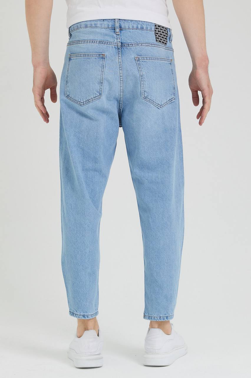 JEANS STRAPPATI COLORE BLUE GHIACCIO