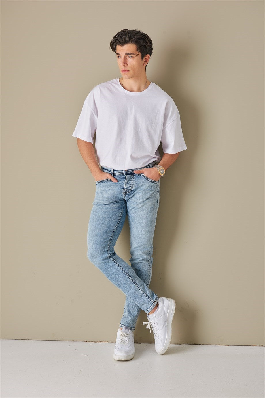 SKINNY JEANS BLU UOMO