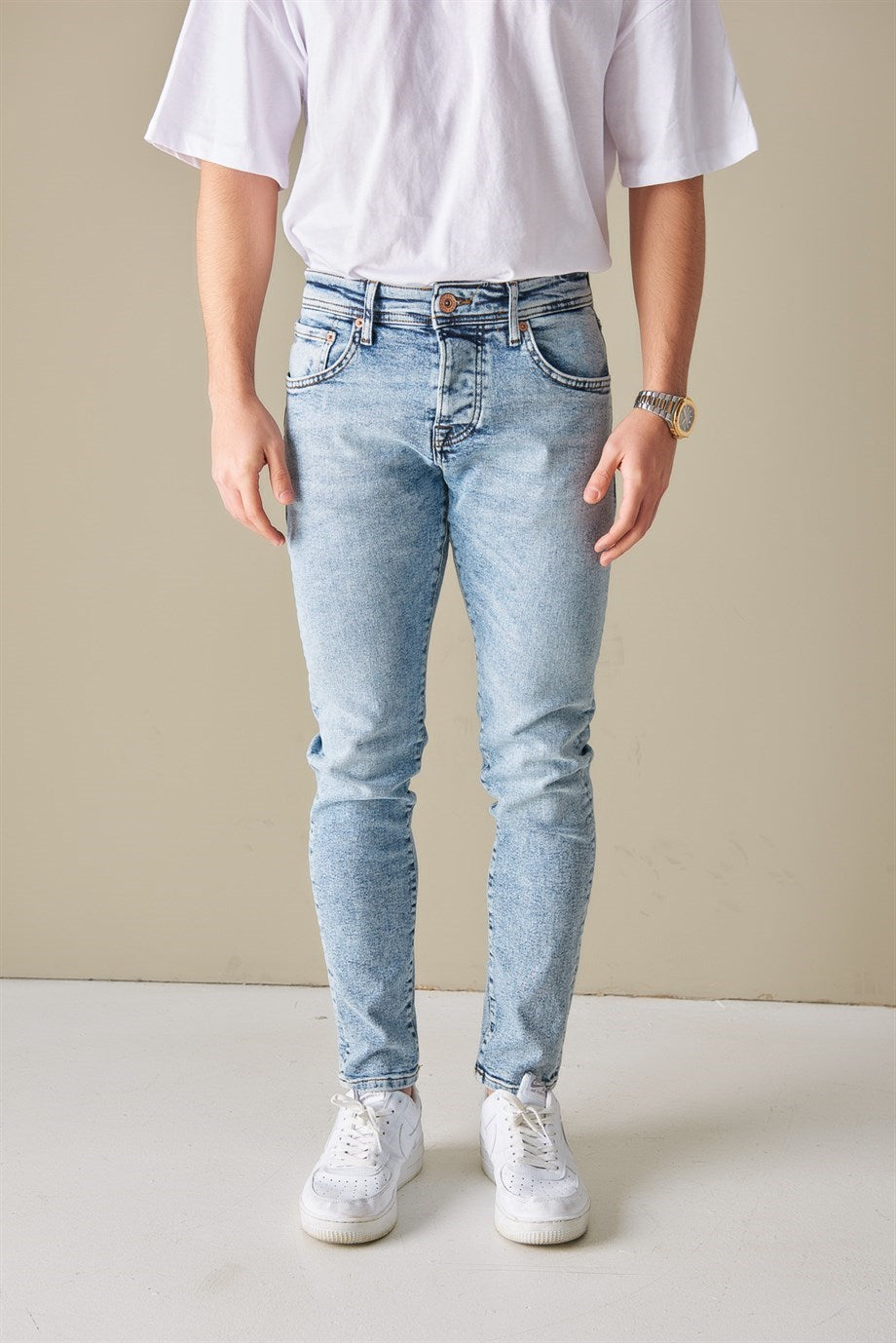 SKINNY JEANS BLU UOMO