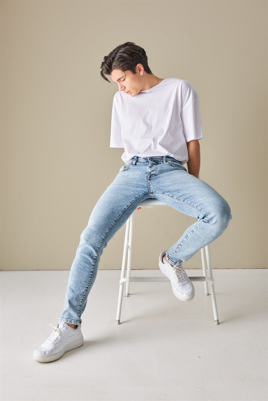 SKINNY JEANS BLU UOMO