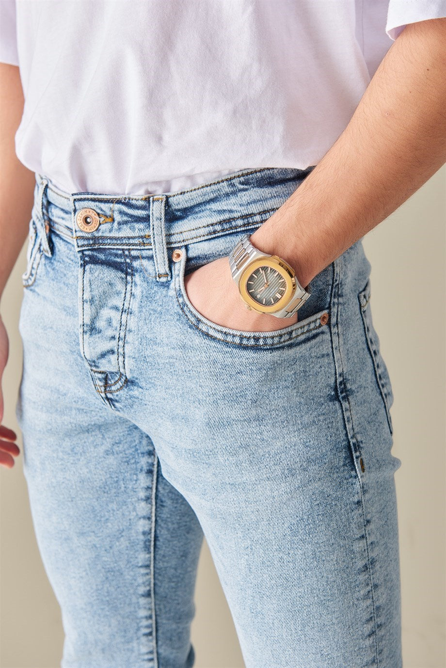 SKINNY JEANS BLU UOMO