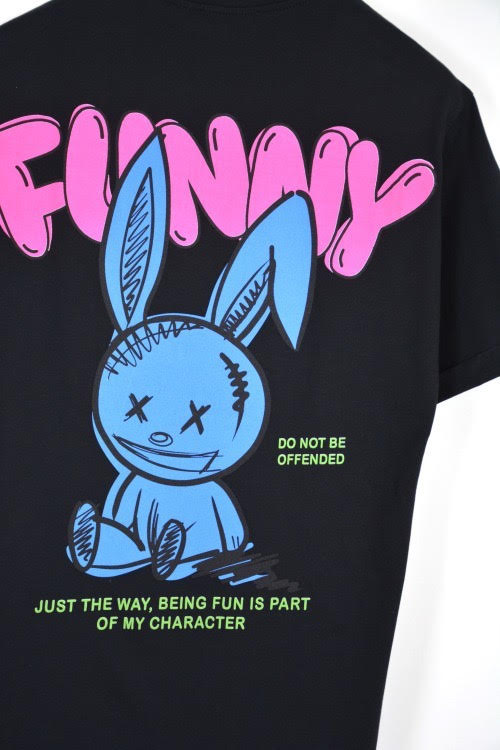 T-SHIRT FUNNY - Black