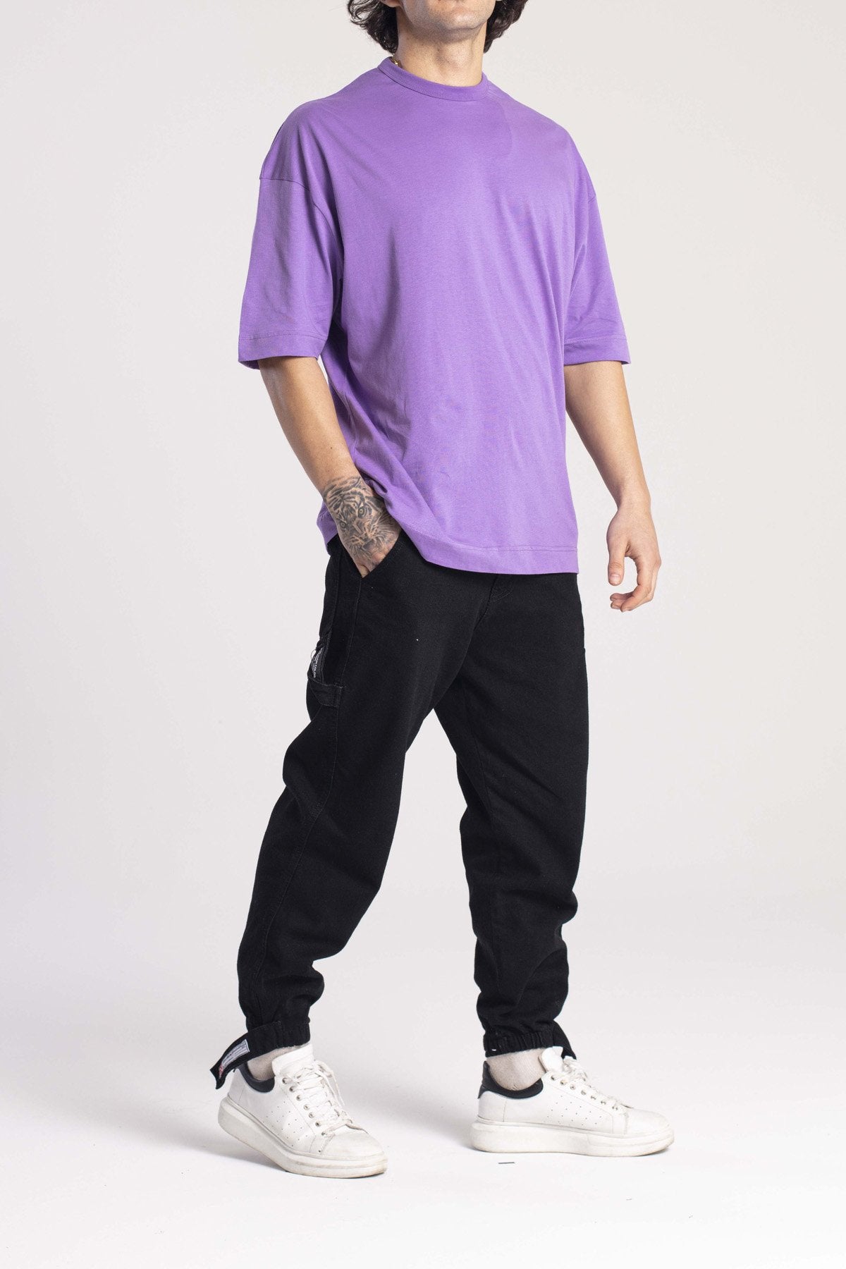 T-SHIRT OVERSIZE DARK FUTURE - COLORE VIOLA